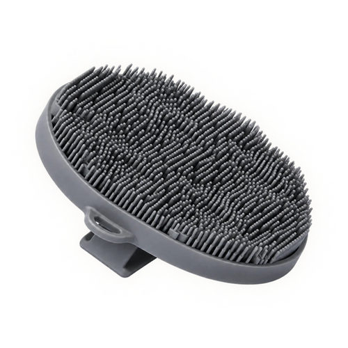 Silicone Body Scrubber in dark gray