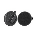 Silicone Body Scrubber in black, shown front and back