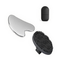 The Kit: ice roller, silicone body scrubber and steel gua sha
